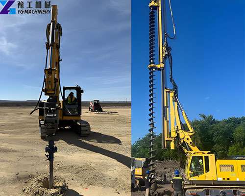 solar pile driver working