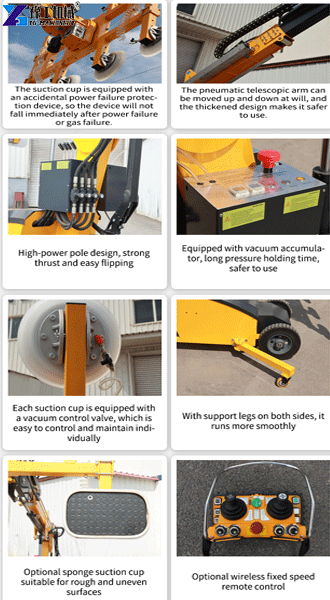 glass handling robot details display
