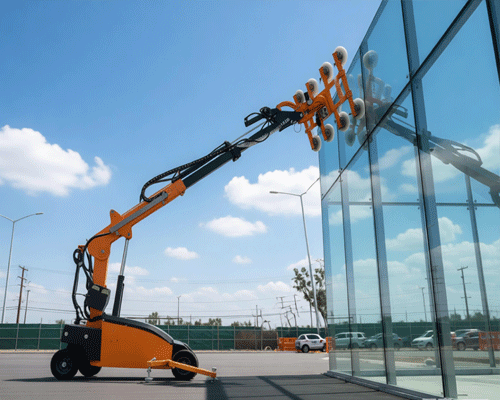 glass lifting robot for facade glazing projects