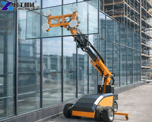 glazing robot for sale installing rectangular glass curtain wall panel using vacuum suction system