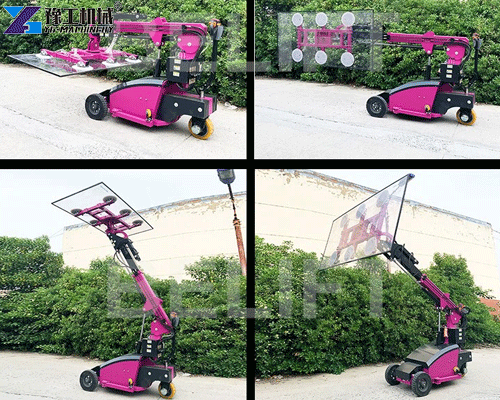 glazing robot with 360 degree rotation and tilt adjustment for precise placement