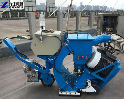 asphalt pavement surface roughening with shot blasting machine