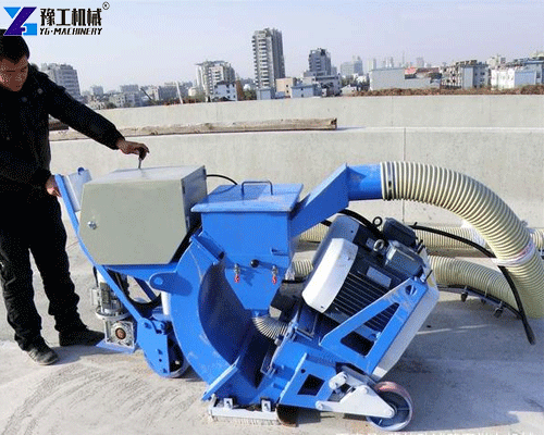 concrete surface preparation with road shot blaster
