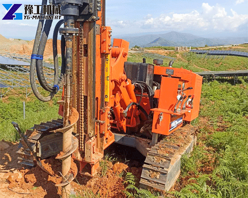 ground screw pile driver