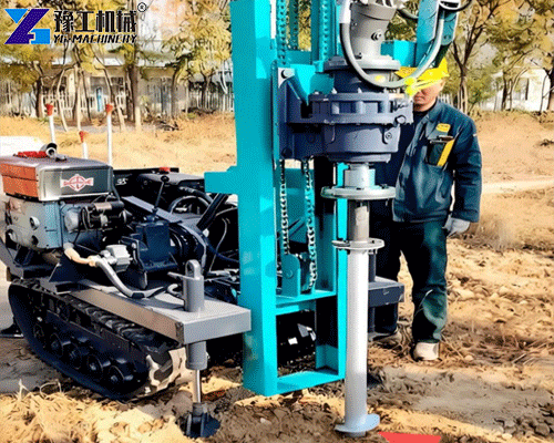 solar helical pile installation machine