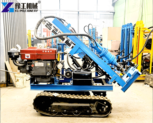 solar piling machine working onsite