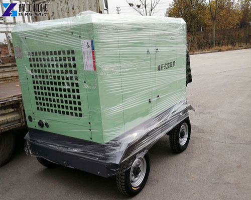 trailer mounted portable screw compressor unit