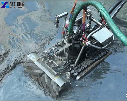 industrial dredging robot in mining wastewater pond