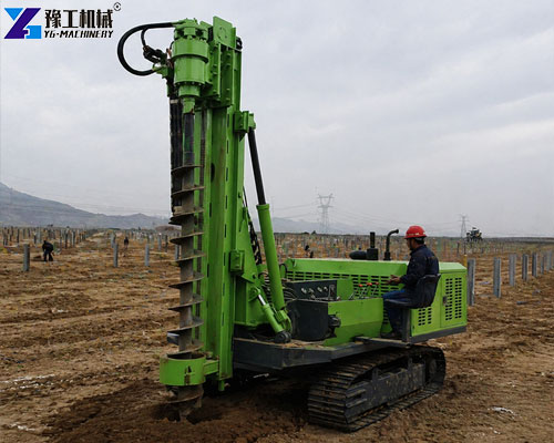 auger drilling machine for solar foundation