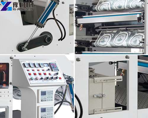 flexographic printing machine working in paper cup production factory