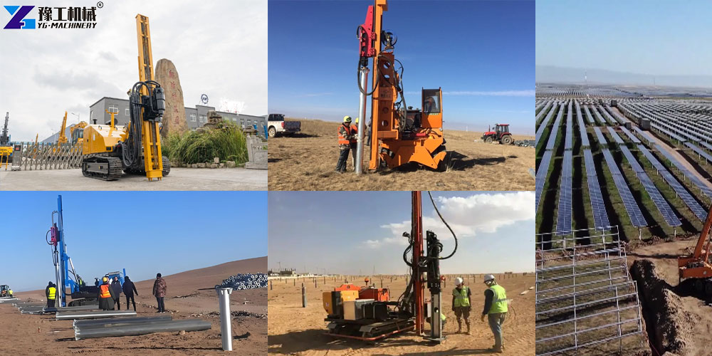 hydraulic ramming pile driver for solar farm projects