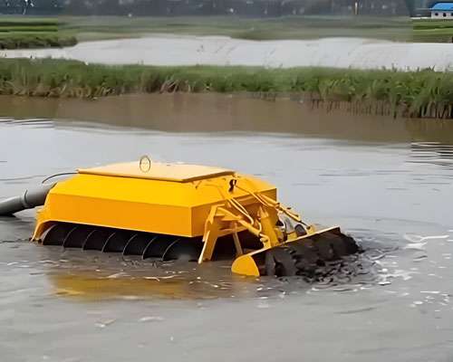 river dredging robot cleaning sediment in river channel