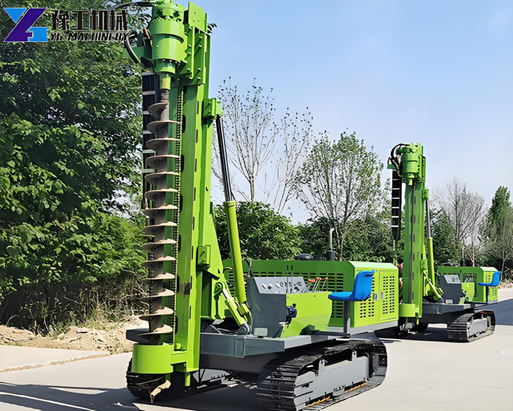 auger drilling rig for solar pile installation