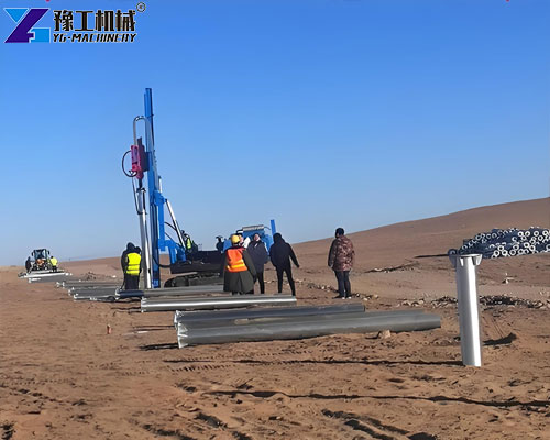 pile driver for solar farm construction in South Africa