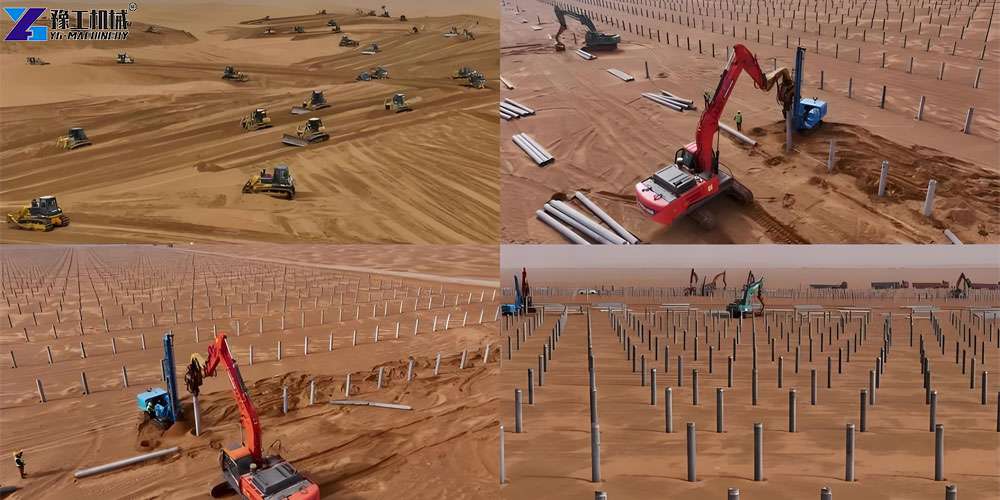 solar foundation machine used for large scale photovoltaic projects in Saudi Arabia