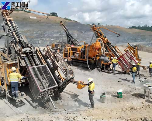 gold grade control drilling with rc mining drill rig