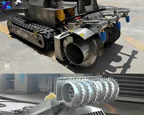 front crushing auger for sludge removal