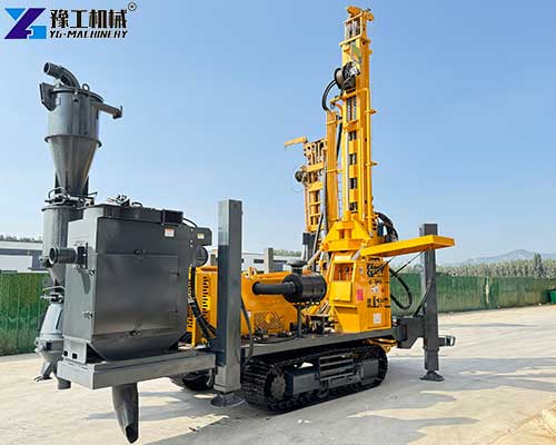 Crawler mounted RC drilling rig operating in a remote mining exploration site