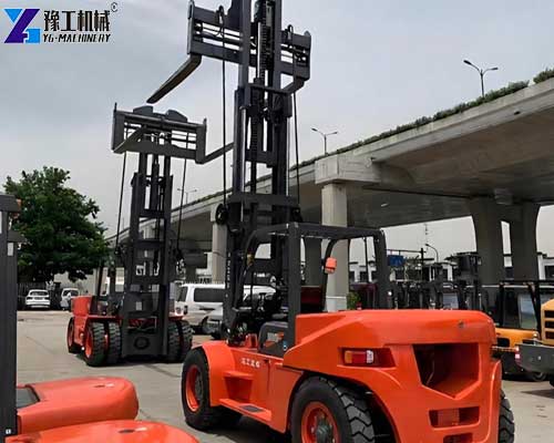 electric forklift raised forks