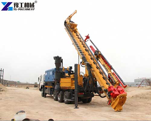 Mobile RC drilling truck at mining exploration site