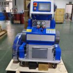 Polyurea spray machine used for pool waterproofing in Chile