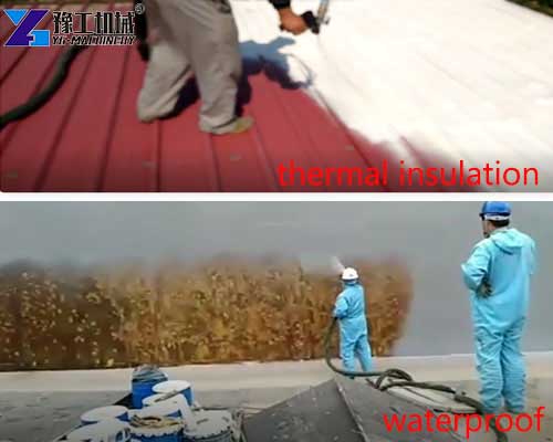 Polyurethane spray machine for roof insulation application