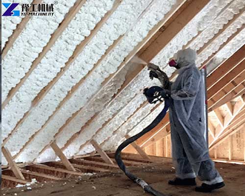 Polyurethane spray foam machine for building wall insulation