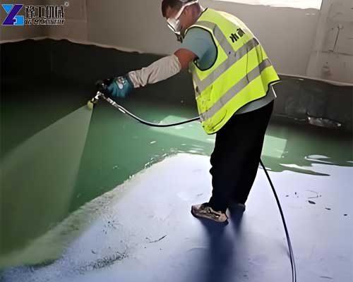 PU spray machine spray gun and heated hose for polyurethane application