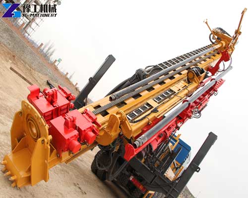 RC drilling rig collecting rock samples