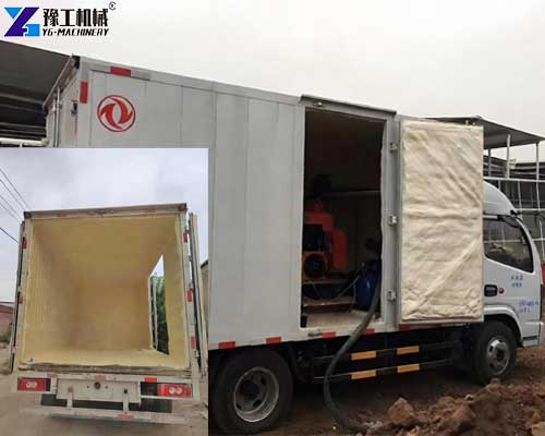 Polyurethane spray machine for refrigerated truck insulation