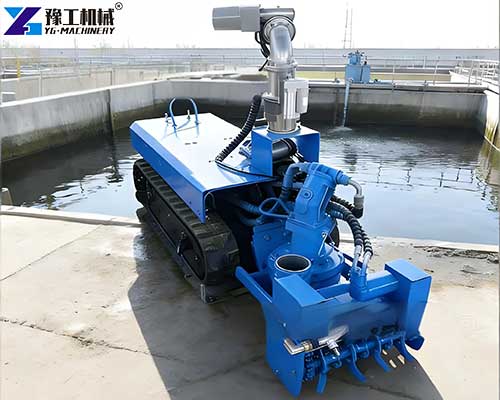 Accumulated sludge at the bottom of a wastewater sedimentation tank requiring cleaning