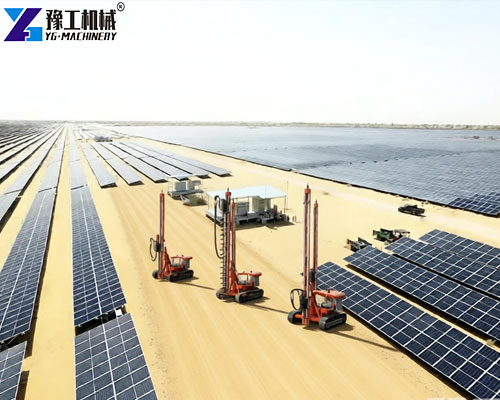 600mm solar pile installation