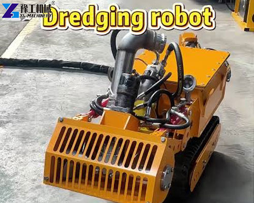 Remote-controlled sludge removal robot operating inside a wastewater tank