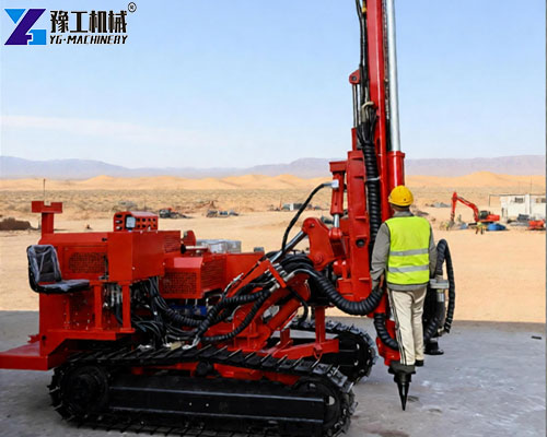 solar farm pile driver saudi arabia