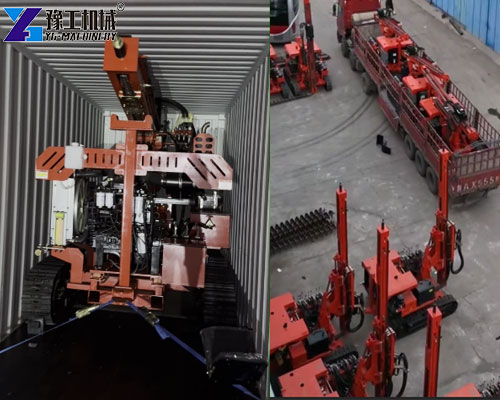 solar pile driver shipment to malaysia